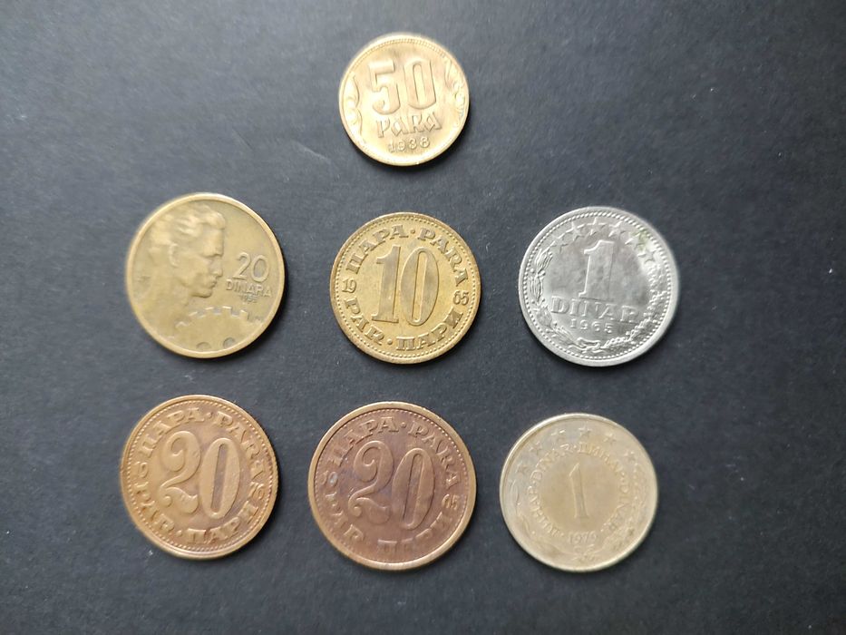 Монети Югославії, Молдови та Придністровья.