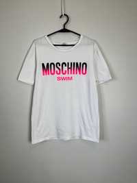 Tshirt koszulka Moschino Swim white big logo