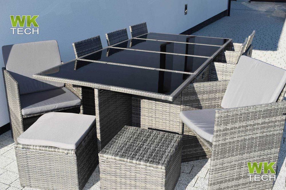 Meble ogrodowe PREMIUM 12 osób NOWE zestaw mebli ogrodowych pokrowiec