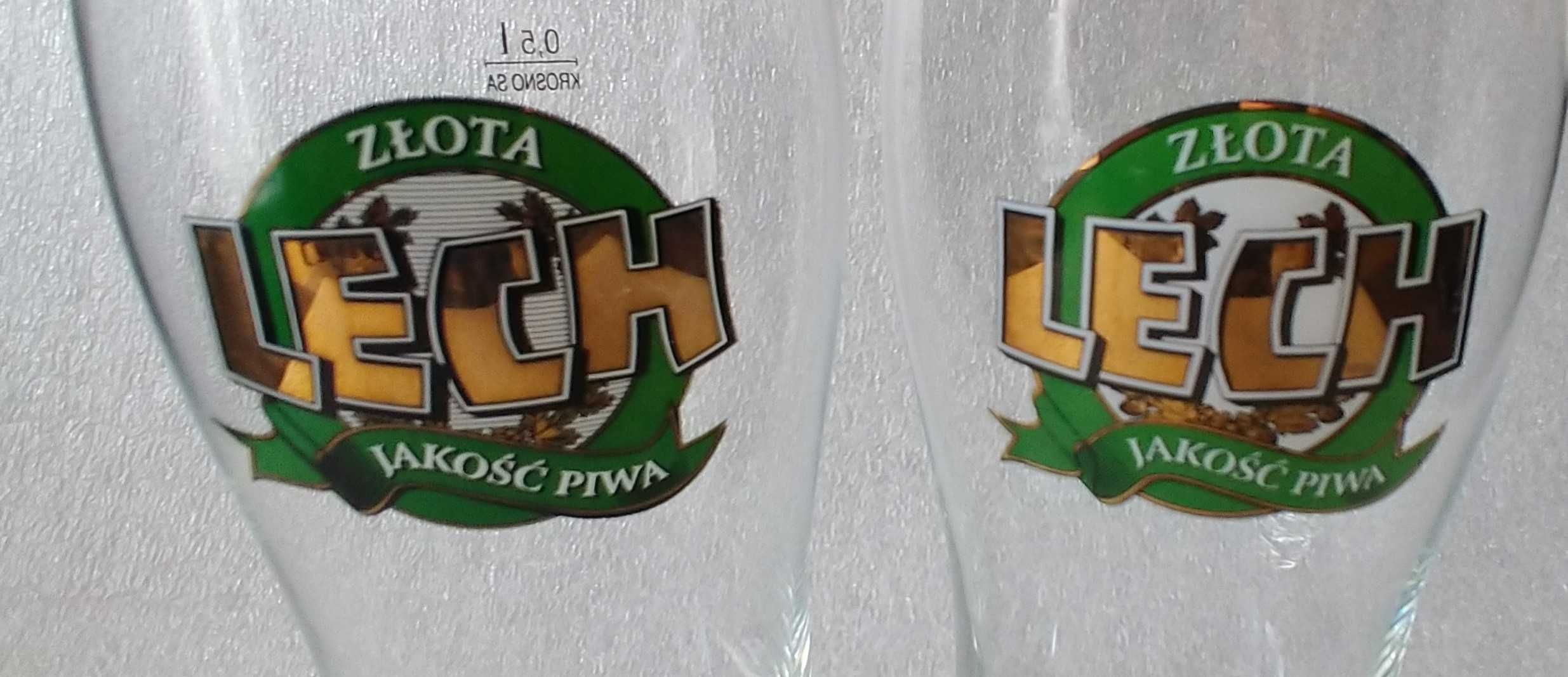 Szklanka do piwa LECH - Złota jakość piwa - 0,5 l. - 2 szt.