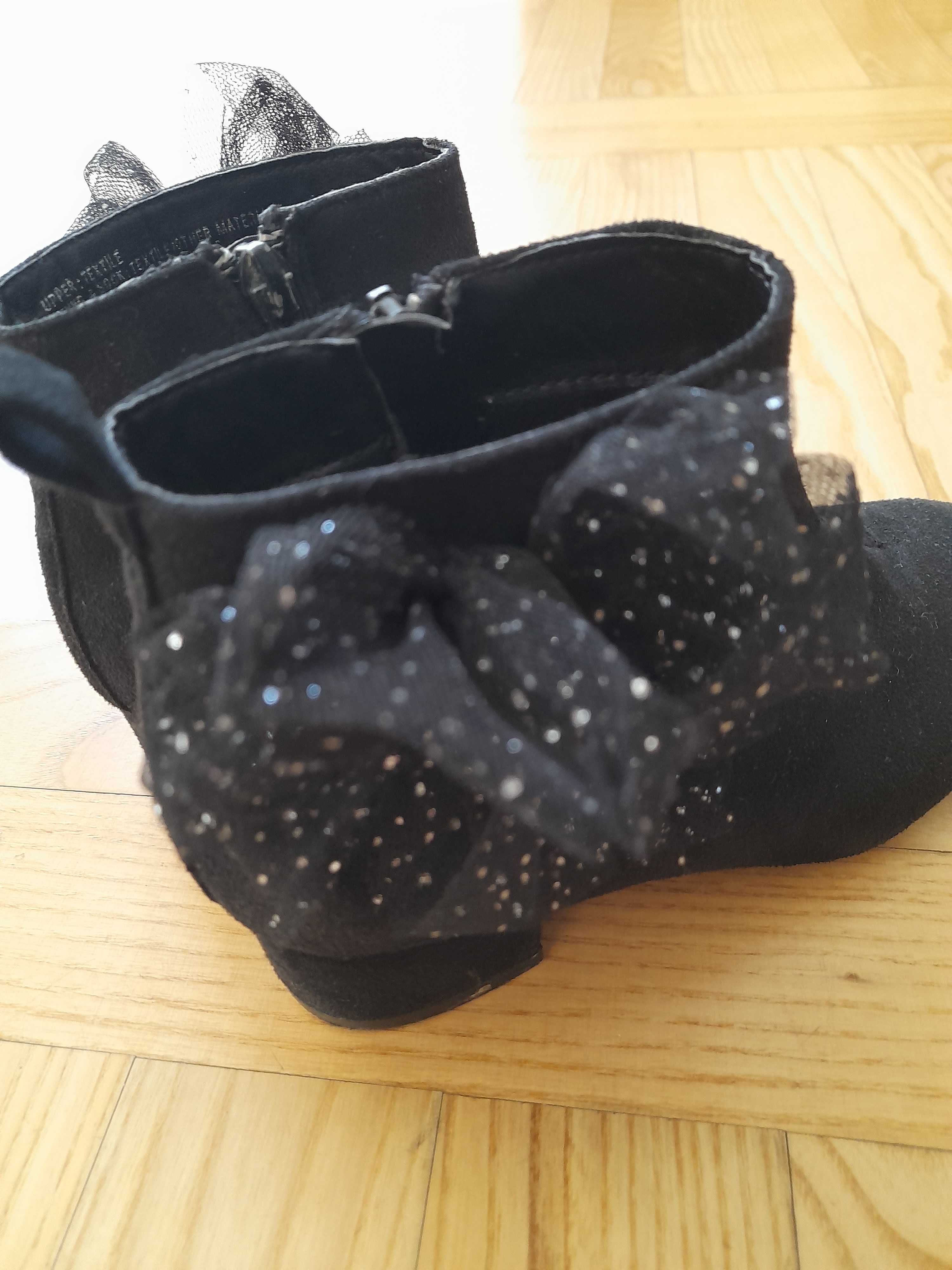 Buty,półbuty dla dziewczynki,rozm 32,czarne,zamsz