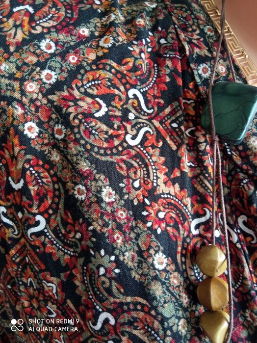 Janina bluzka koszula sukienka koszulowa boho 132cm pachy 52 54 wiskoz