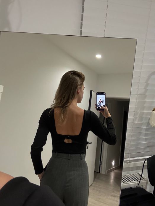 Чорне вишукане вечірнє боді з вшитим бюстом Розмір С