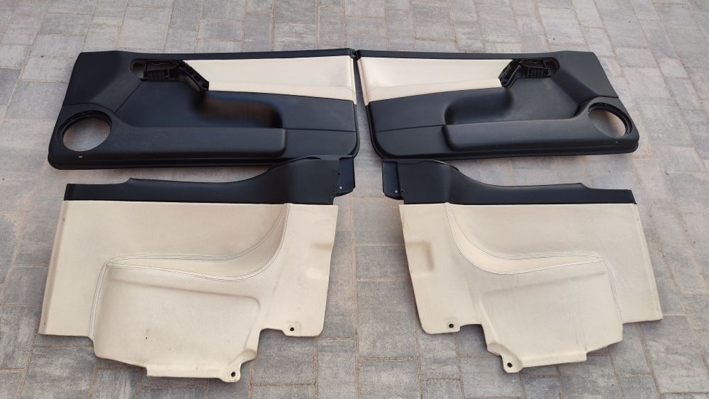 Boczki skórzane jasne kremowe Golf 4 cabrio 3,5 kabriolet kabrio skora