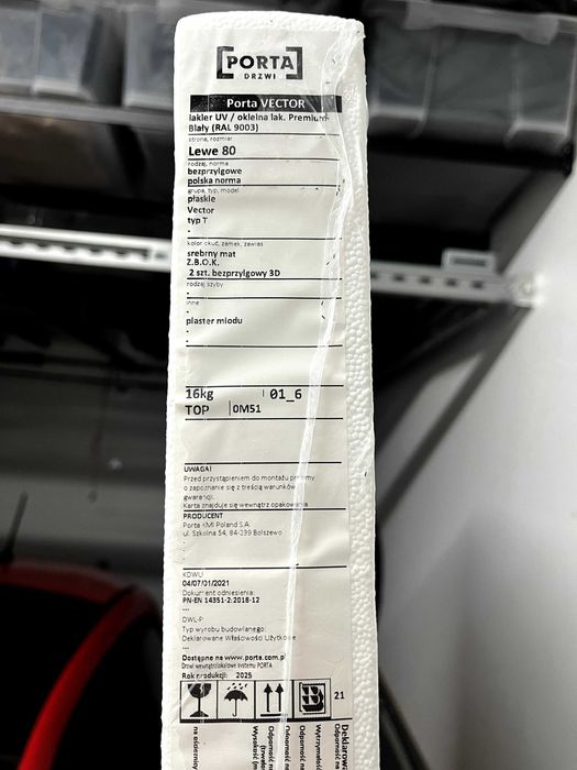 Drzwi PORTA - skrzydło lewe 80