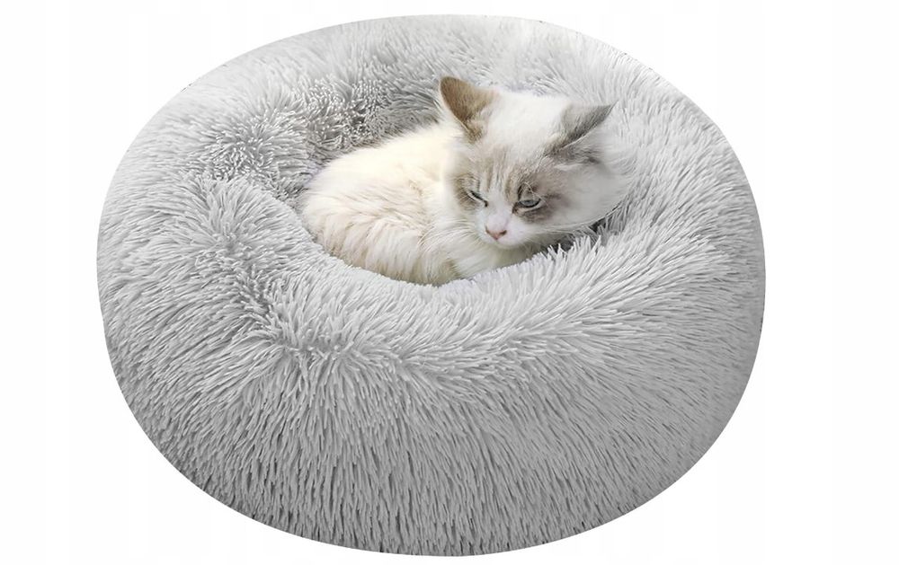 legowisko/ poduszka/ łóżko dla kota/psa 60cm szare miękkie wygodne