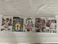 Conjunto 5 Jogos Wii (futebol, tennis e hockey no gelo) usados em FR