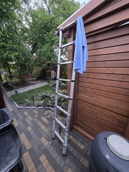 Drabina aluminowa rozsuwana (część-obcięta_ 2m składana do 70cm