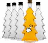 Butelka choinka 250ML 5 sztuk szklana na alkohol świąteczna na święta