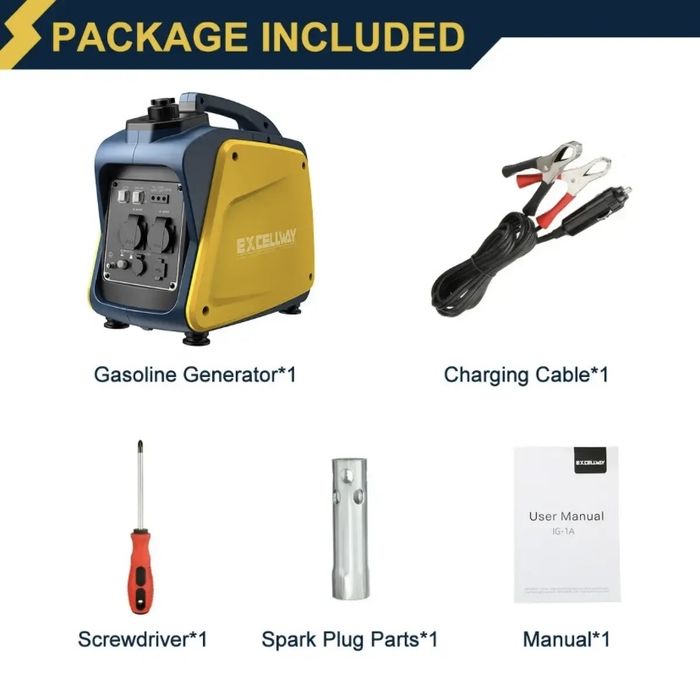 2кВт Excellway генератор бензиновий домашній