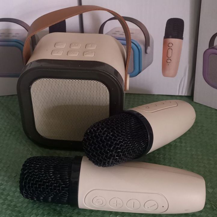 дитяче міні-караоке (bluetooth колонка + 2 мікрофона) з підсвіткою