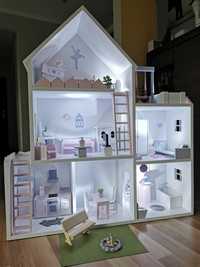 Duży drewniany domek dla lalek Barbie domek dla myszek Maileg