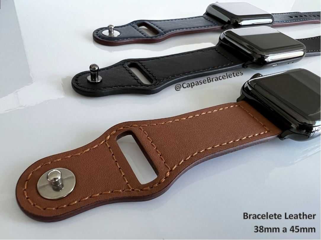 Bracelete em Pele para Apple Watch