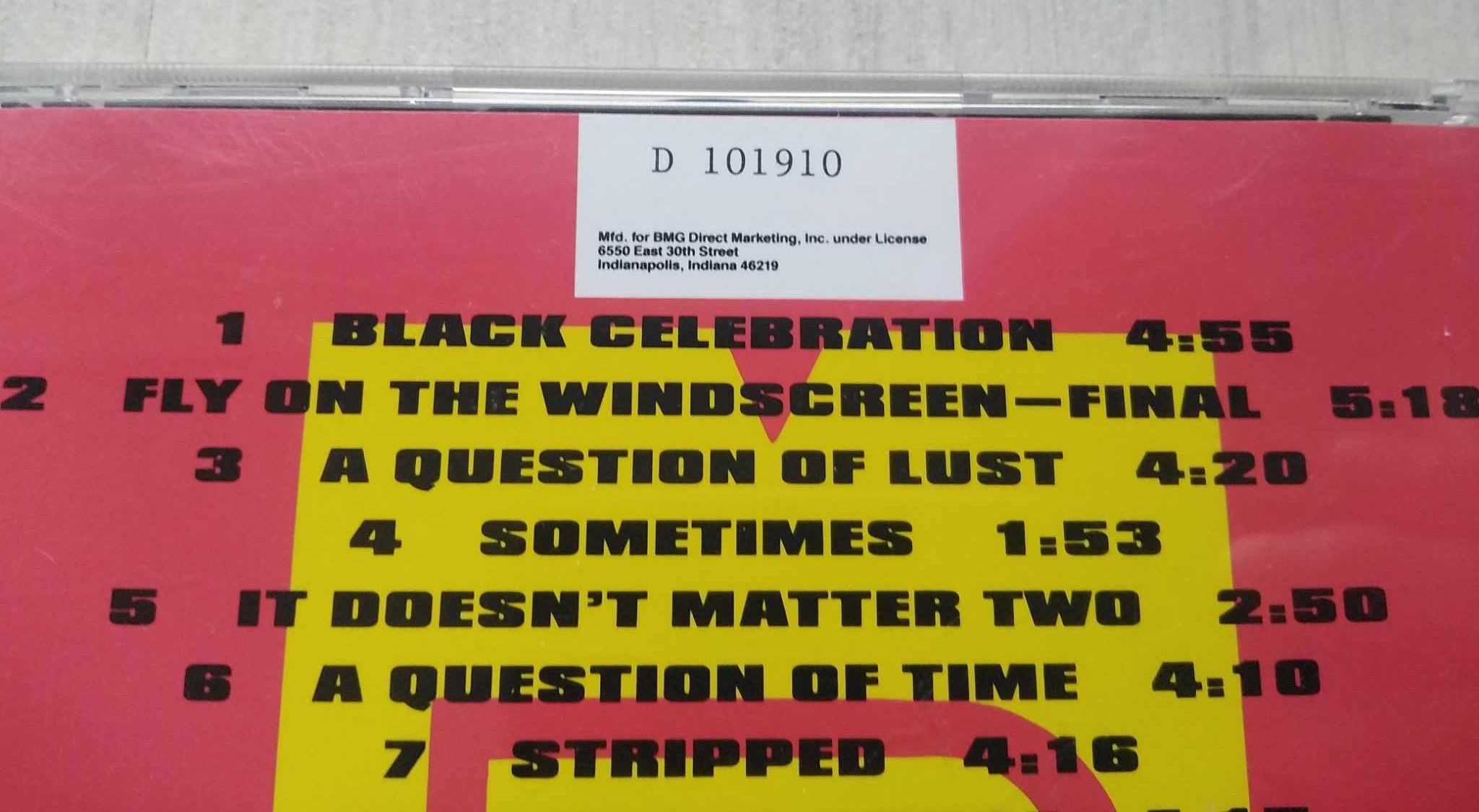 Depeche Mode - Black Celebration wydanie US - BMG, club