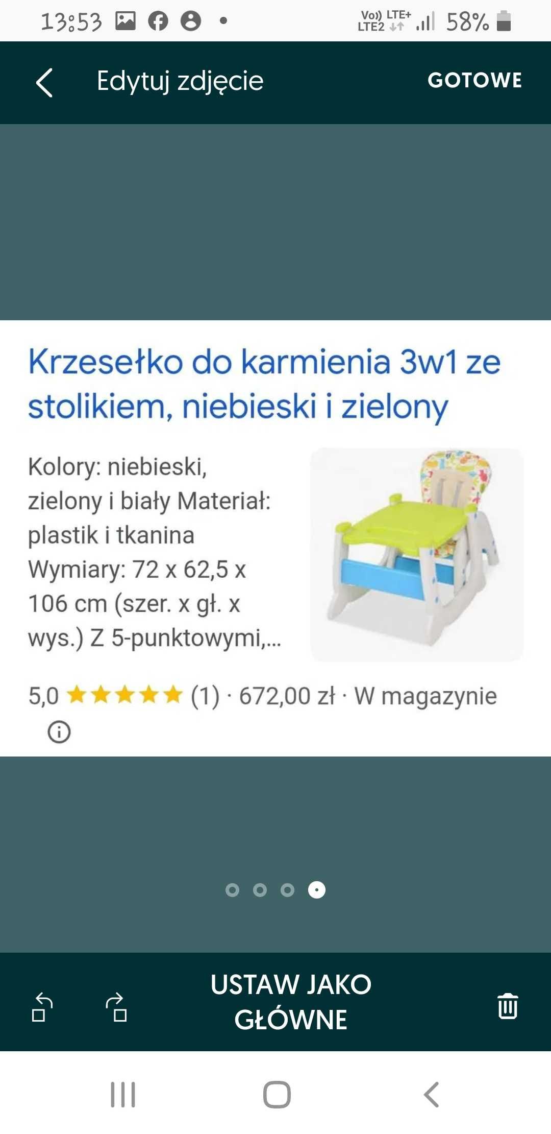 krzeselko 7 w 1 do karmienia stolikiem rozkladane