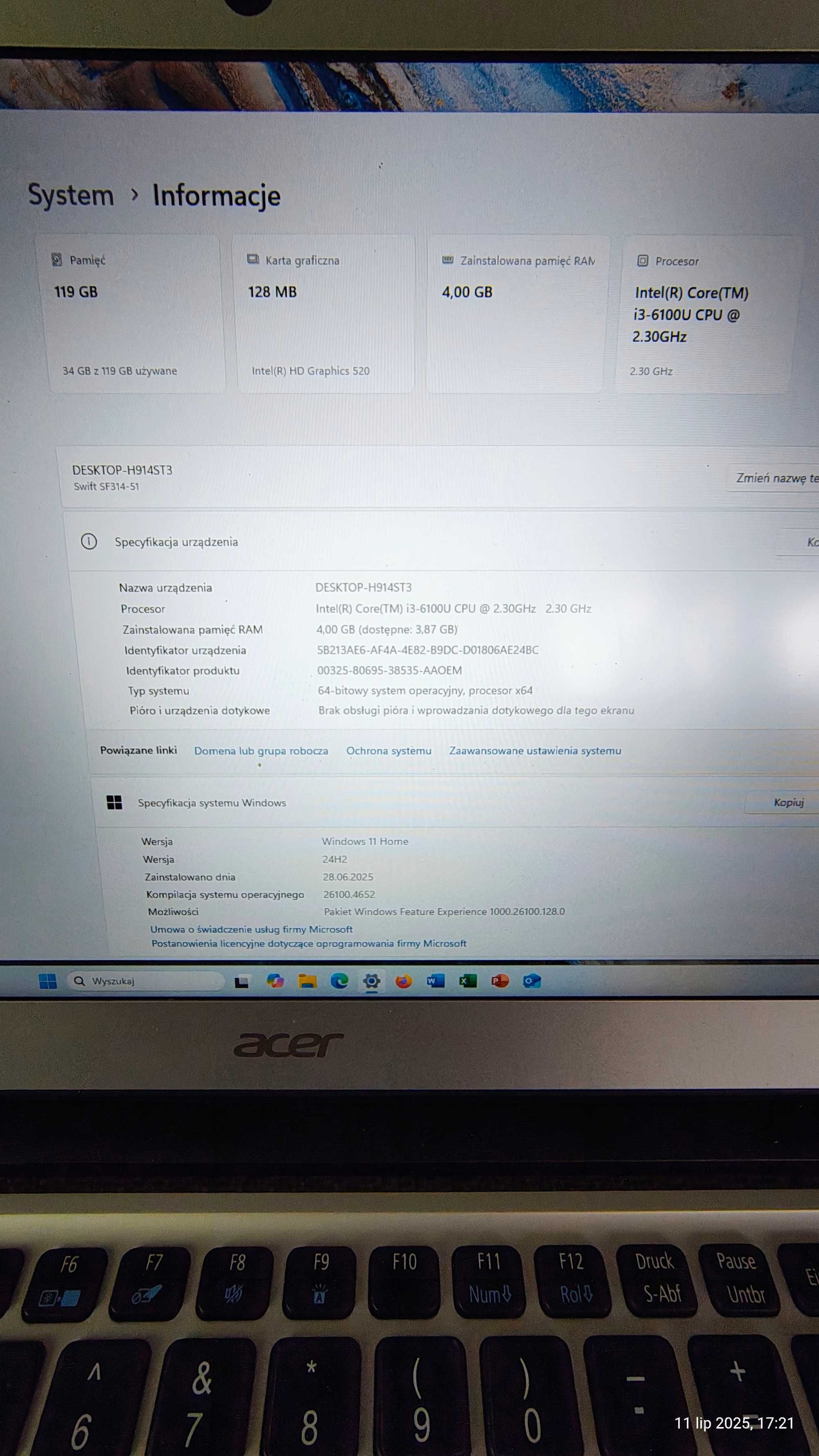 Ultrabook Acer Swift 3