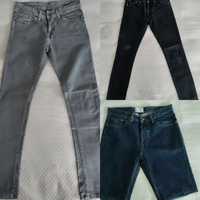 ZARA jeans czarne zielone szare 40 42 ZESTAW 3 pary