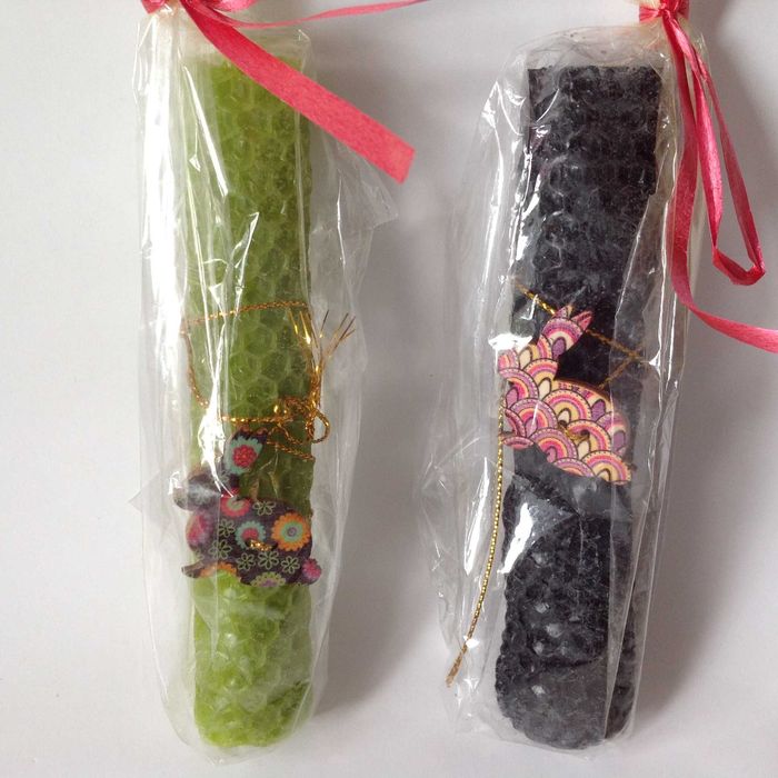 Свеча подарочная 2 шт (свечи, свечки с кроликом, зайчиком, новые)