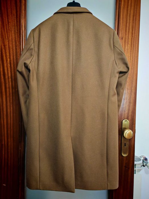Sobretudo castanho jack jones L meia estação (castanho claro avelã)