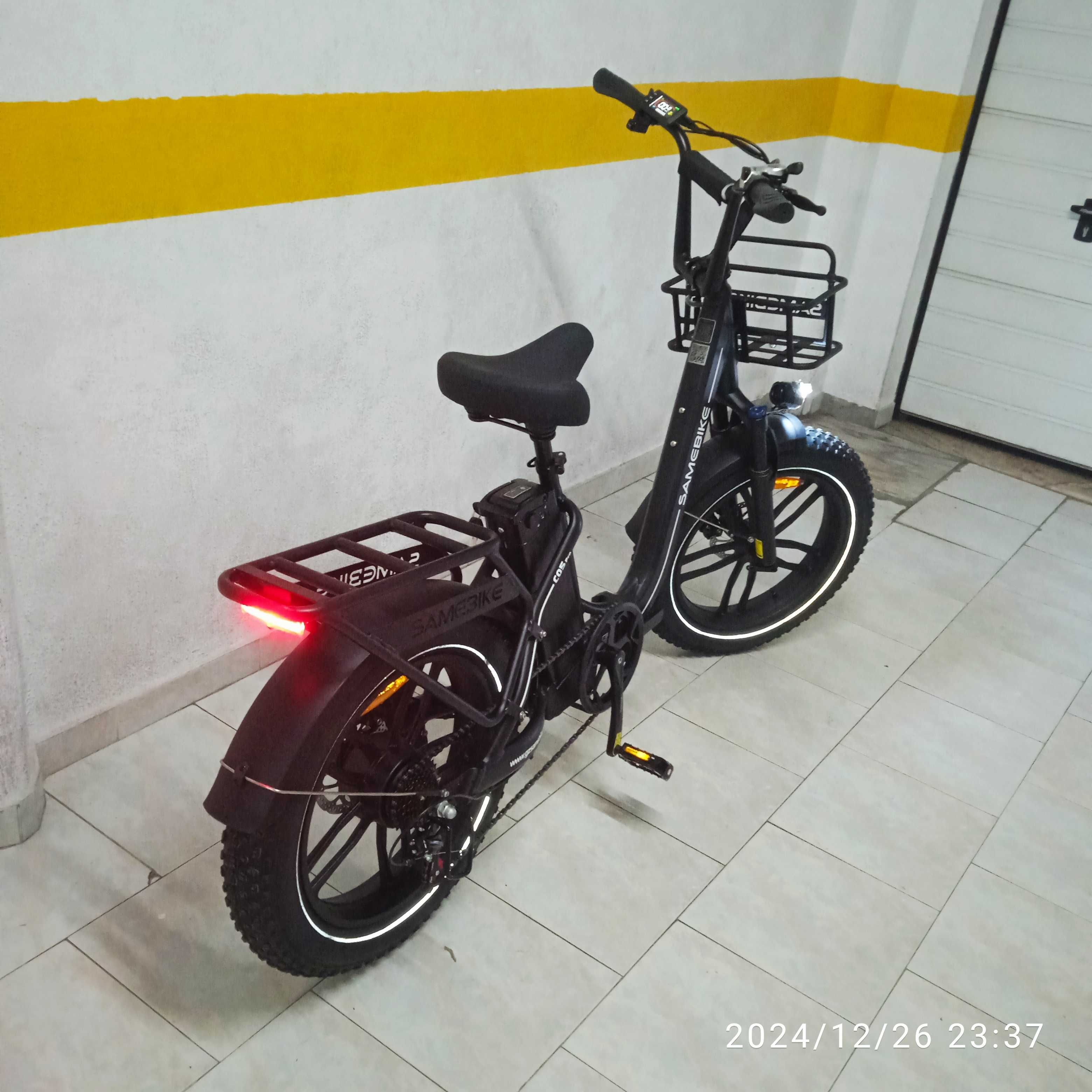 Bicicleta elétrica Nova, 0 Km. Aproveite. Com cesto.