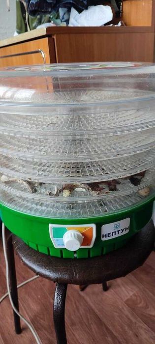 Электросушка Нептун -6, 660 Вт, обьем 23 л, 6 прозрачных лотков,новая,