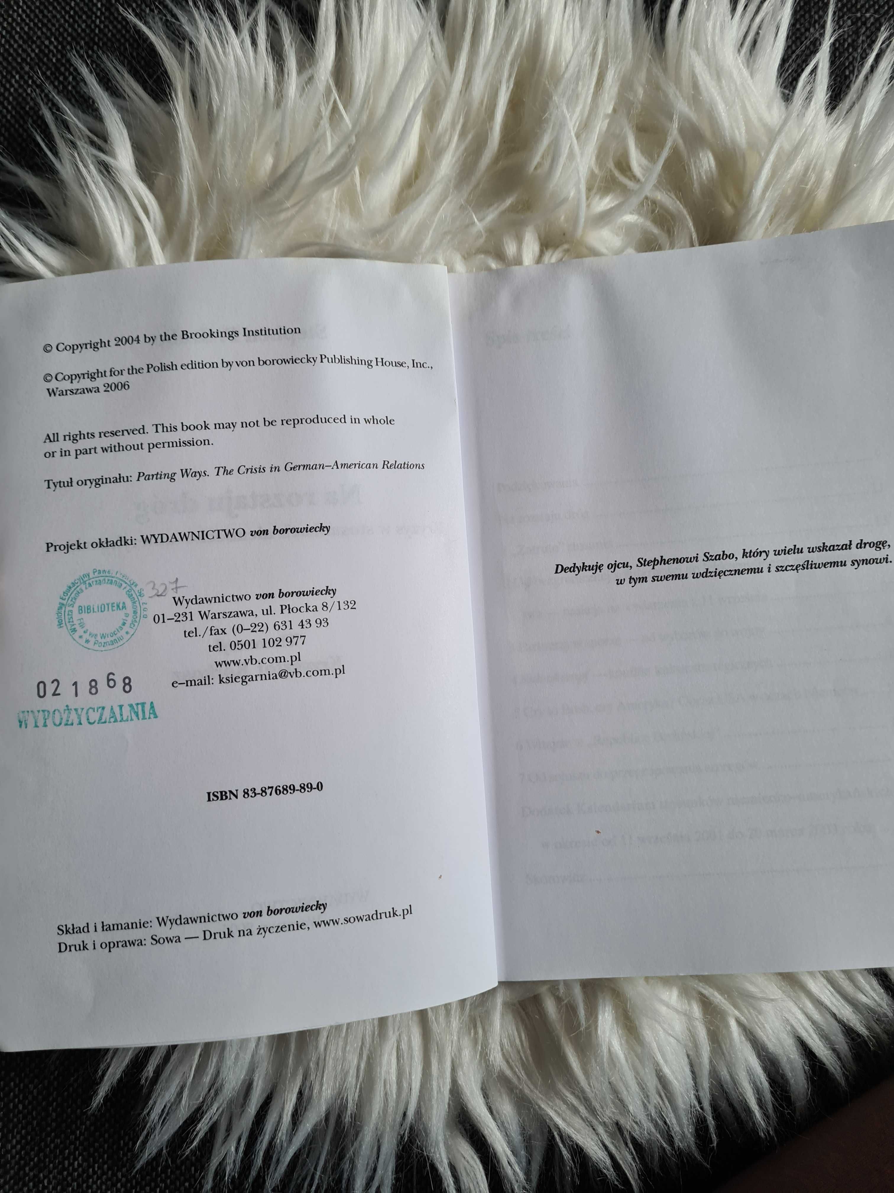 Stephen F. Szabo 'Na rozstaju dróg' Kryzys w stosunkach niem-ameryk