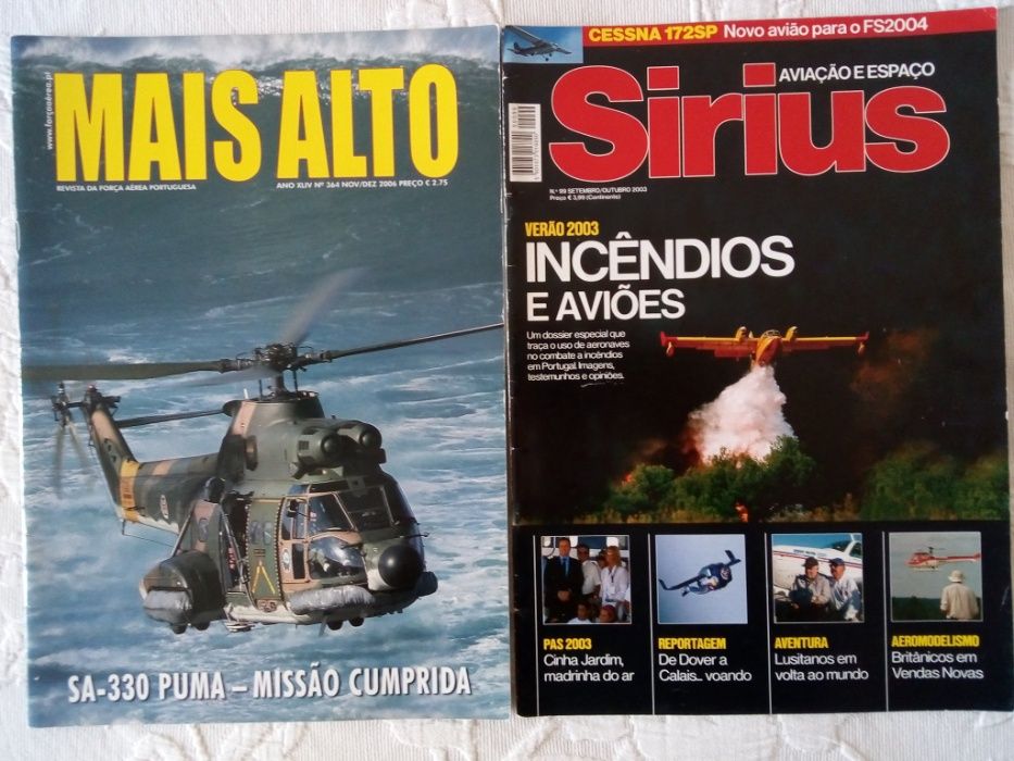 Revistas Mais Alto & História da Aviação & Atlas Universal