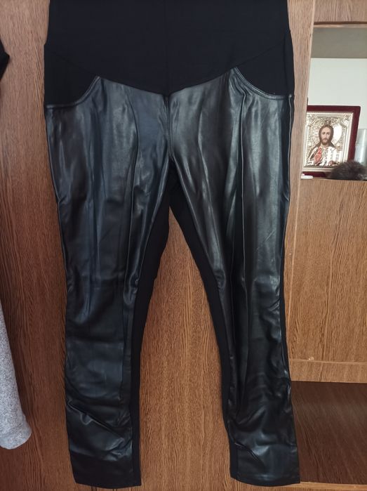 Легінси з екошкіри для вагітних