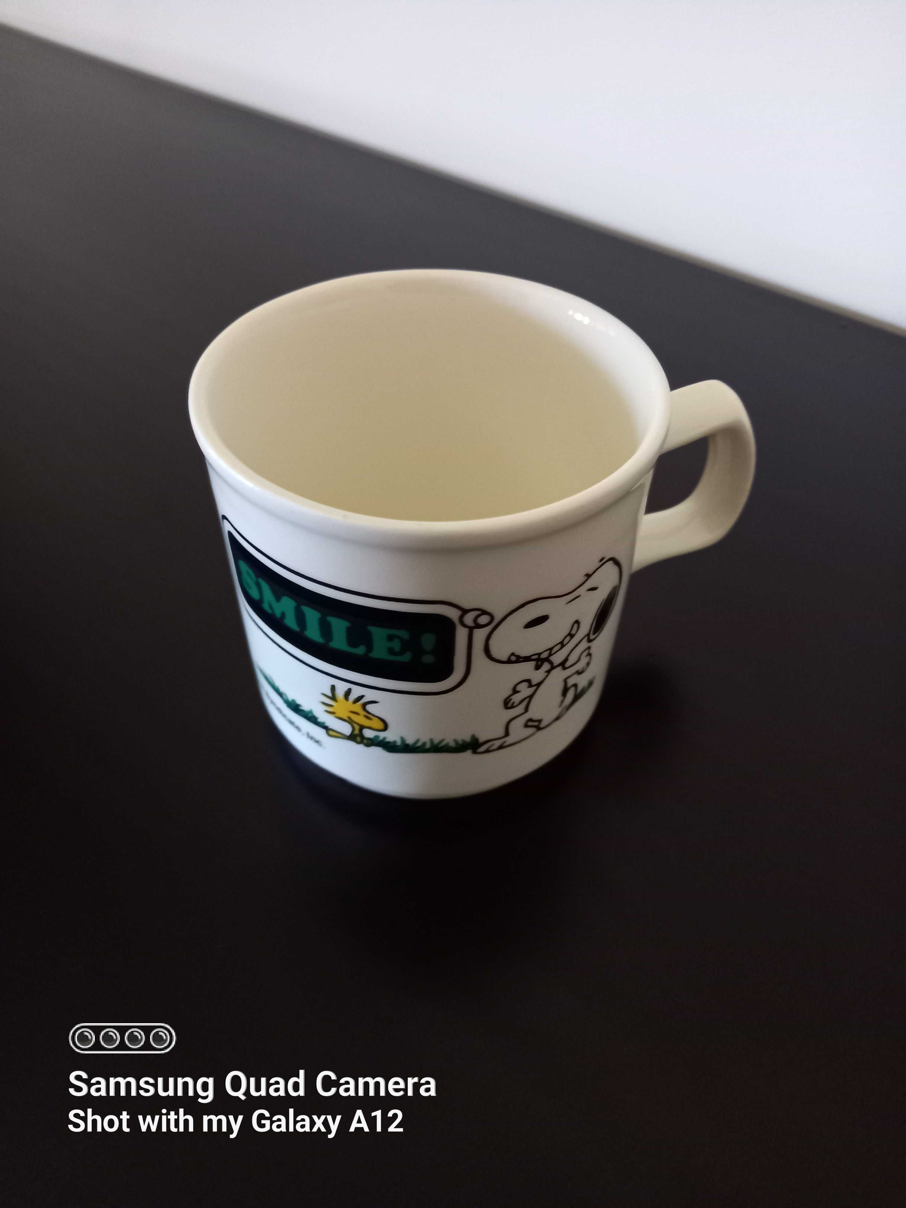 Caneca Pequena do Snoopy para Coleção, de 1965.
