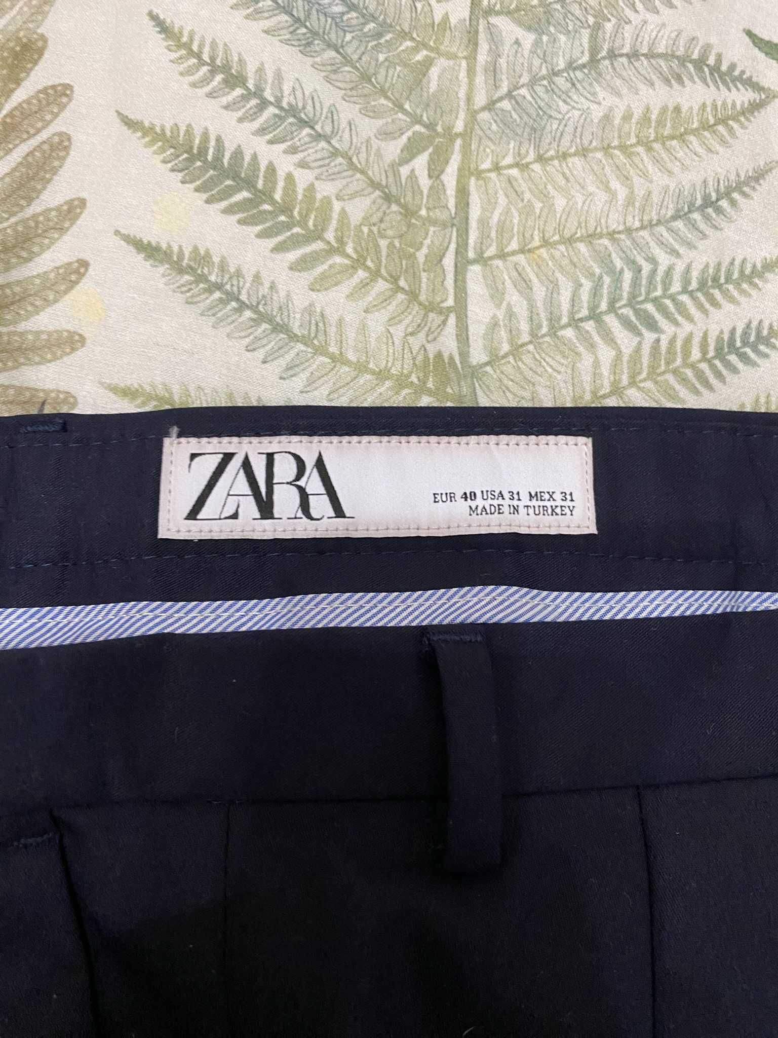 Fato Zara Slim Fit Azul Escuro (Casaco 46, Calças 40)