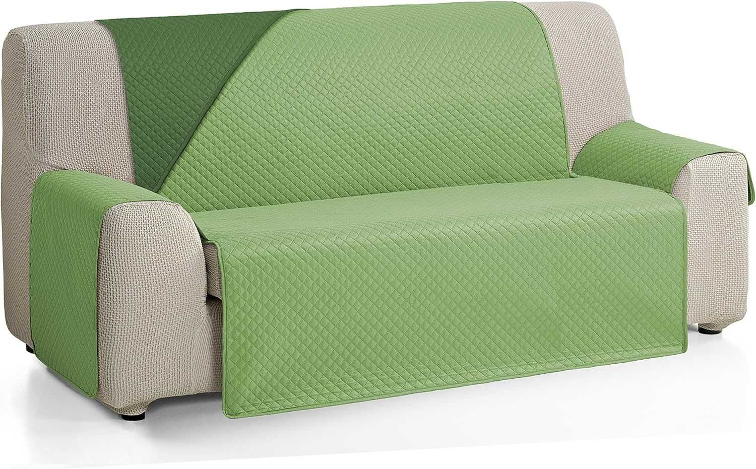 Martina Cobertura sofá acolchoado 3 lugares verde