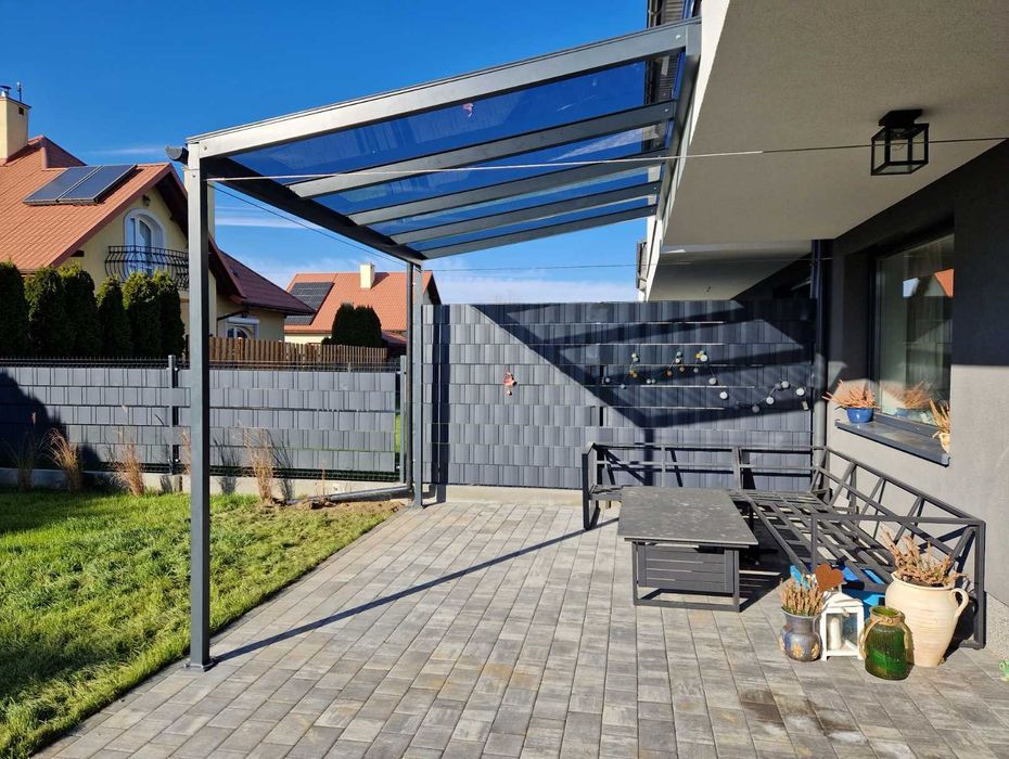Ogród zimowy・Pergola・Zadaszenie tarasu・Zabudowa tarasu・Patio・Szklane