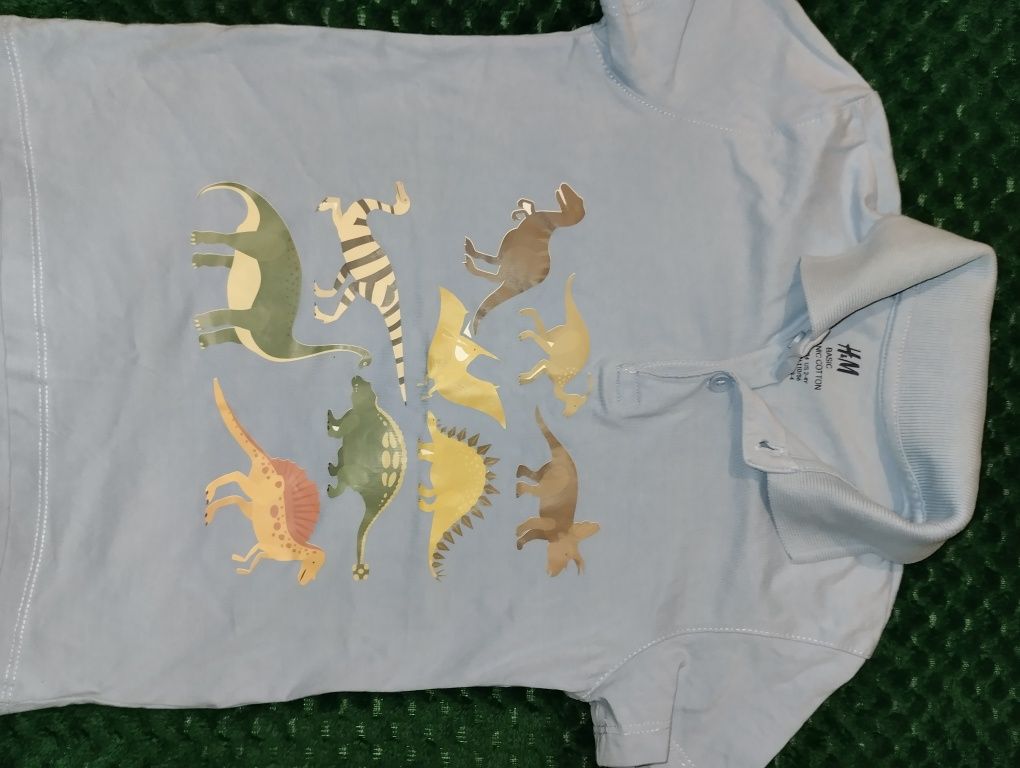 Koszulka chłopięca H&M dinozaury 98/104