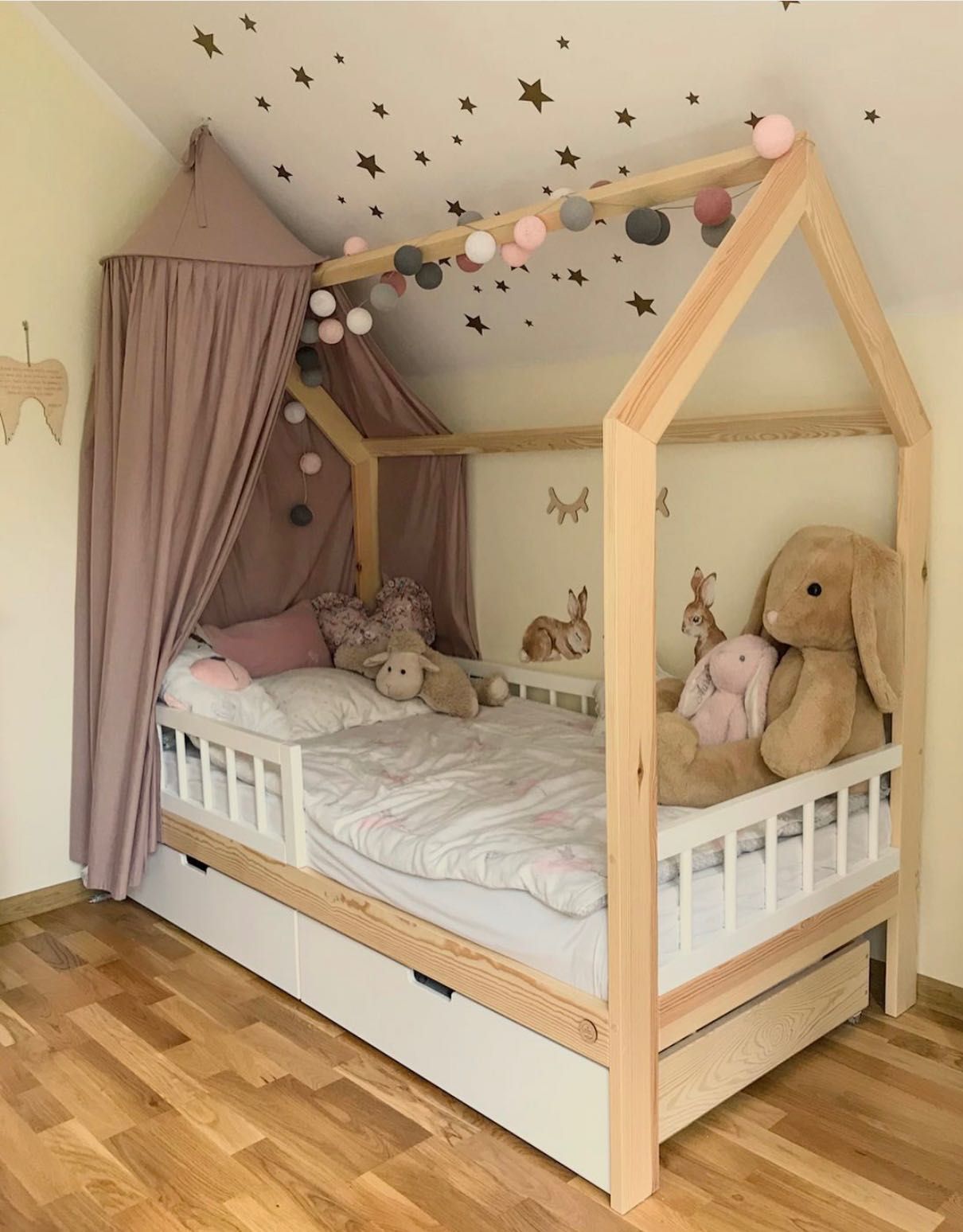 Łóżko domek 180x90 z szufladami Rodzinna Pracownia