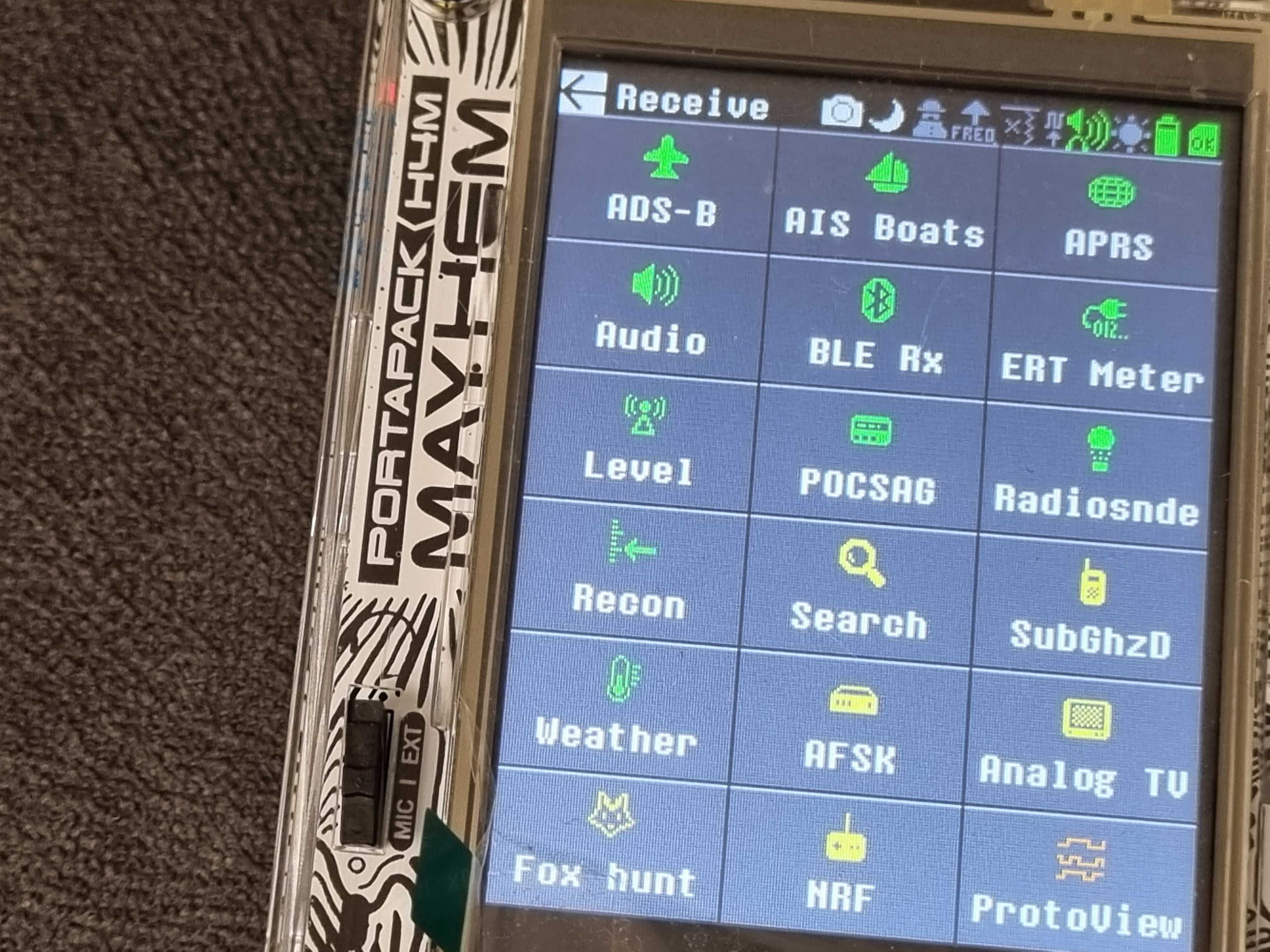 HackRF ONE Portapack H4M Mayhem 2024! (nowa wersja H2) + 5 anten!