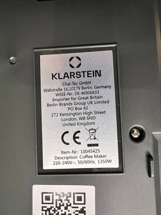 Кавоварка Latte Klarstein Espressionata Evo 10045425