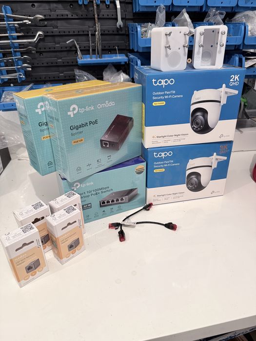 Kamery tp link tapo -zestaw dwoch kamer ze switchem