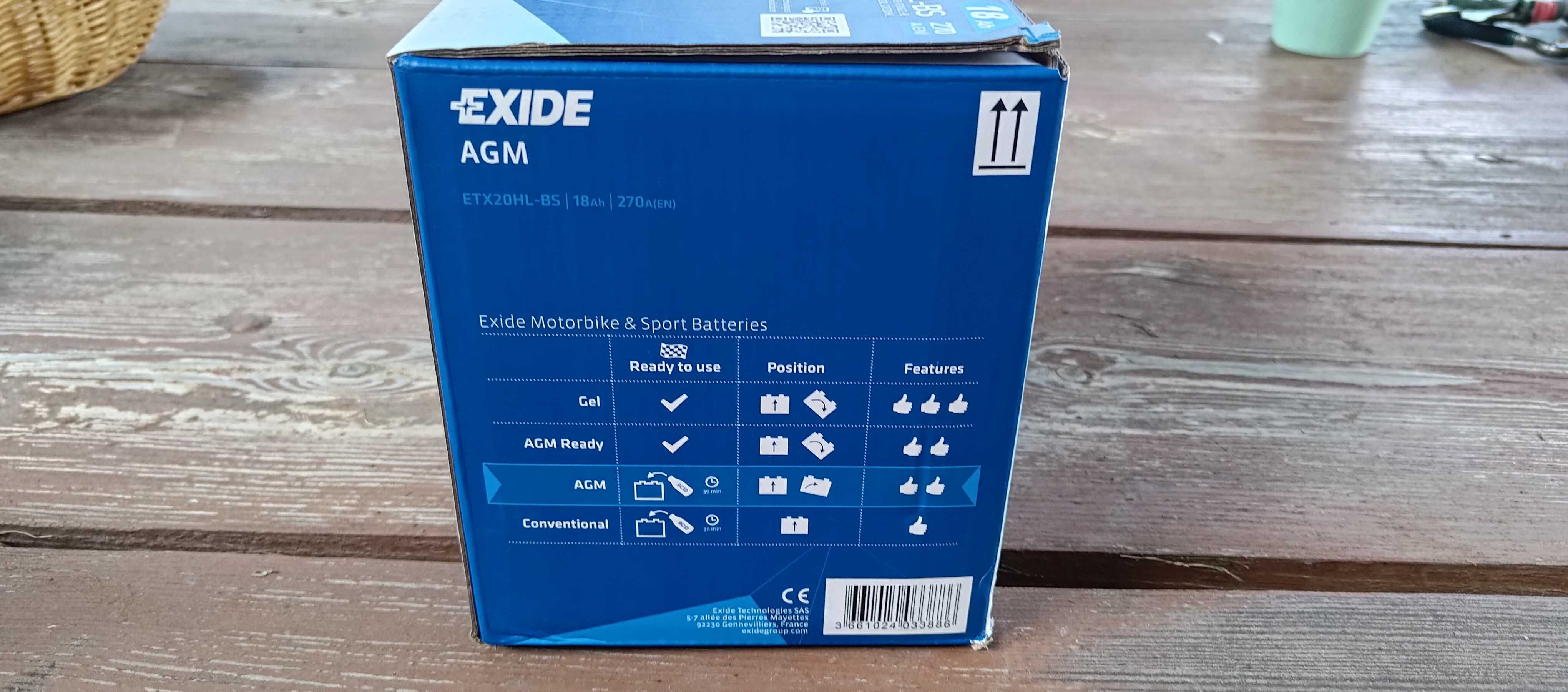 Akumulator motocyklowy Exide AGM