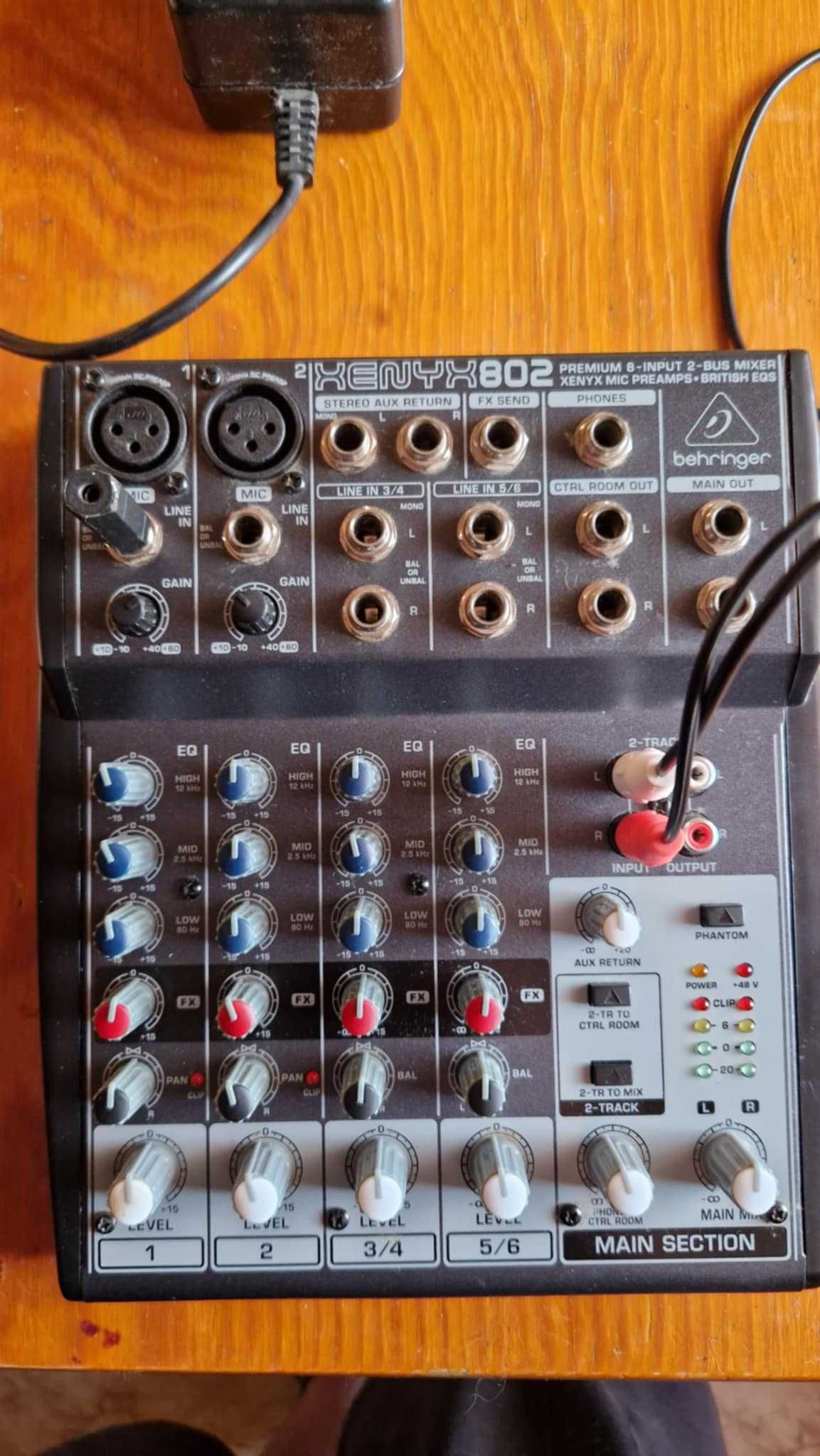 BEHRINGER XENYX 802 komplet + dodatki