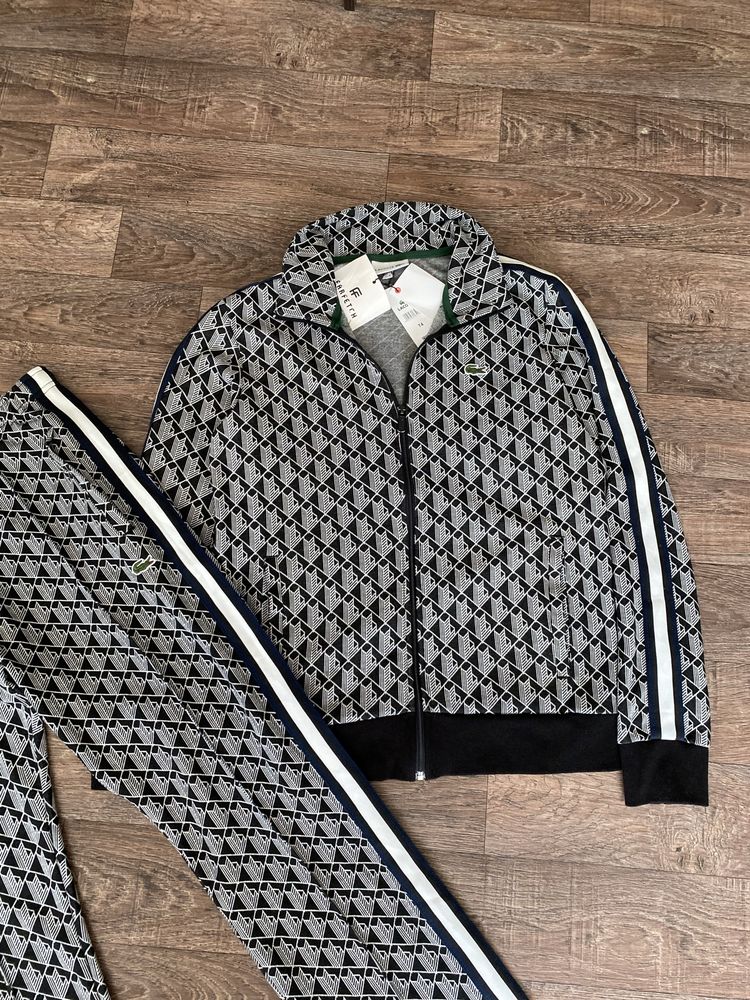 Костюм lacoste monogram hoodie pants лакост костюм