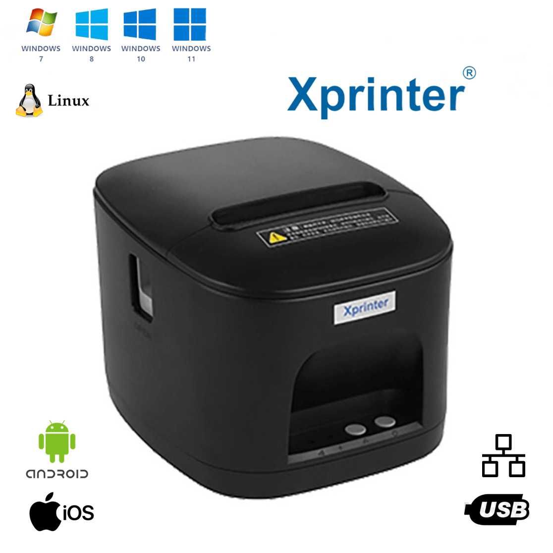 Impressora Térmica POS: USB + LAN, QRCode, 20/80mm - Xprinter XP-T80B