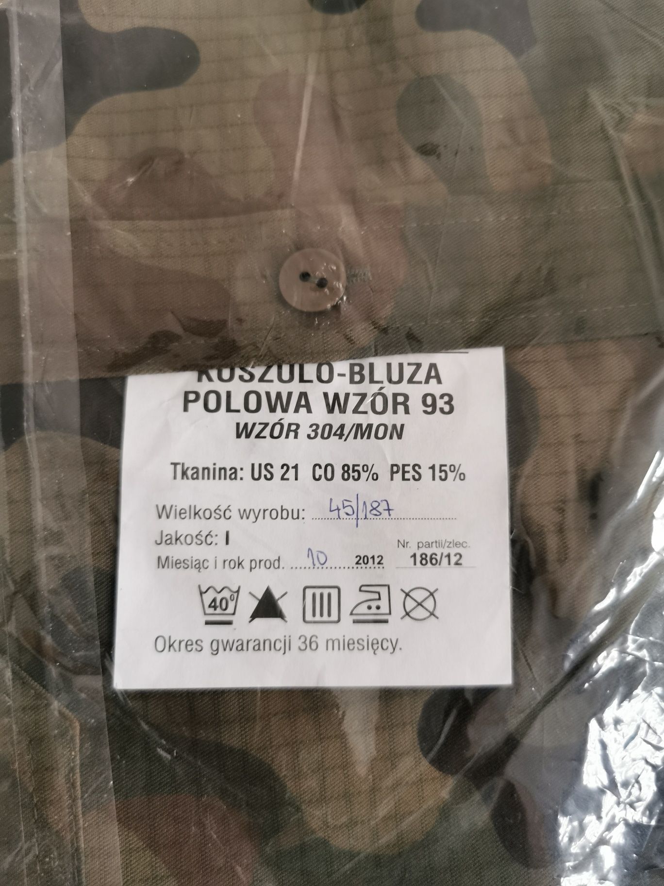 Koszulo-bluza wojskowa polowa wz 93