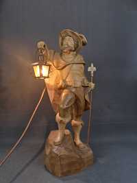 Strażnik z latarnią, rzeźba drewniana, wys. 55 cm
