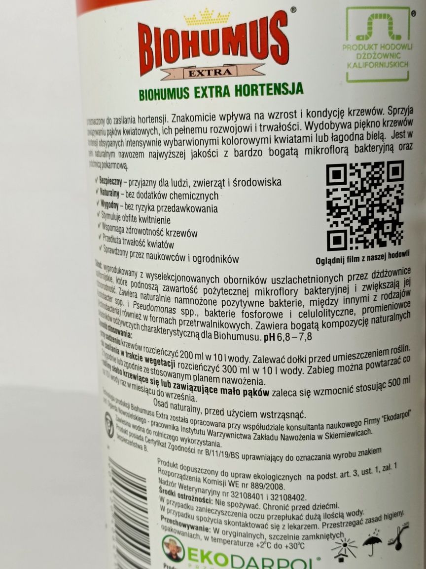 Biohumus Hortensja naturalny nawóz 1,2L