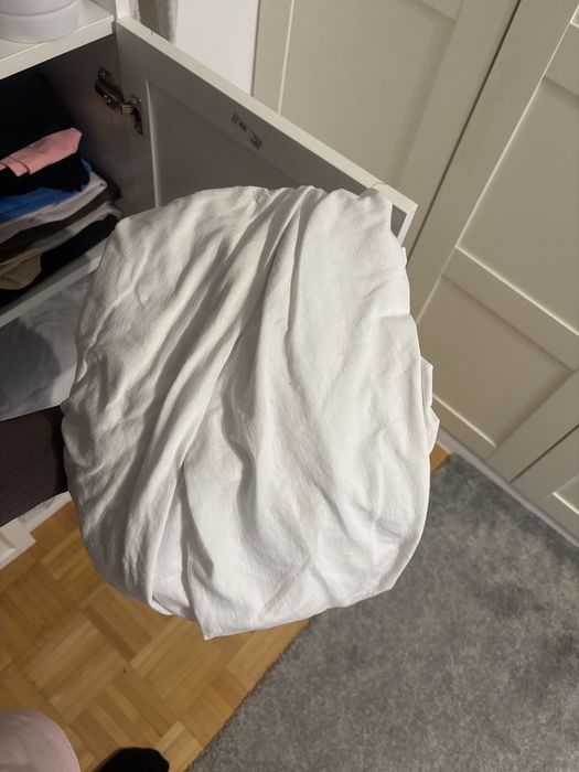 Prześcieradło Ikea białe 120x200, 100% bawełna