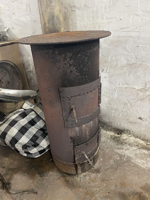 Буржуйка из газового баллона