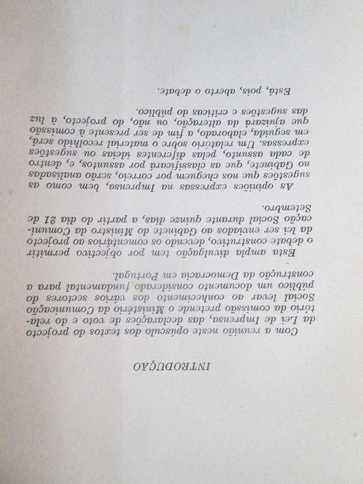 Lei de Imprensa - Projeto, de 1974