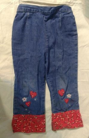 Штанишки джинсовые на девочку 3-4 года
