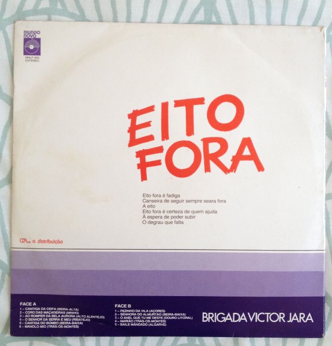 Disco Vinil "Brigada Victor Jara ‎– Eito Fora"