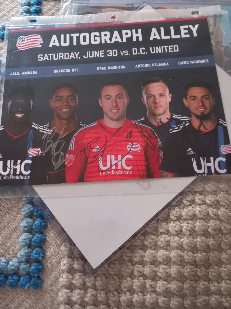 New England revolution autografos